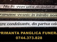Imprimanta panglici funerare profesionala 2026 sistem complet personalizare